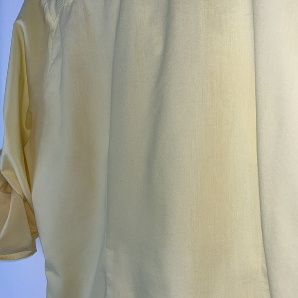 Truth button down roll tab sleeve yellow top Sz L - Picture 11 of 11